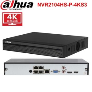 NVR 4 Canali POE 4K